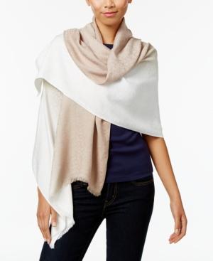 Calvin Klein Dip Dye Logo Wrap & Scarf In One
