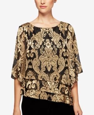 Alex Evenings Printed Tiered Top