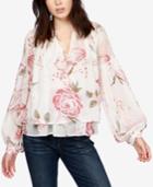 Lucky Brand Jenna Tiered Printed Blouse