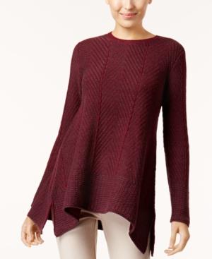 Jeanne Pierre Cotton Handkerchief-hem Sweater