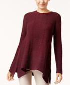 Jeanne Pierre Cotton Handkerchief-hem Sweater