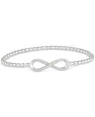 Wrapped Diamond Infinity Beaded Bracelet (1/6 Ct. T.w.) In Sterling Silver, Created For Macy's