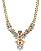 2028 Gold-tone Multi-crystal Statement Necklace