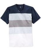 Inc International Concepts Men's Hedwig Stripe Split-neck T-shirt, Only At Macy's
