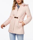 Kate Spade New York Bow-belt Hooded Quilted Coat