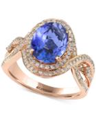 Effy Final Call Tanzanite (2-5/8 Ct. T.w.) And Diamond (1/2 Ct. T.w.) Ring In 14k Rose Gold