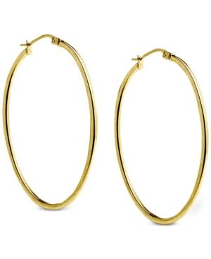 Giani Bernini Oval Hoop Earrings In 18k Gold-plated Sterling Silver, Created For Macy's