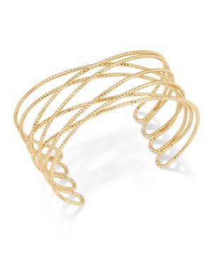 Inc International Concepts Gold-tone Crisscross Cuff Bracelet, Only At Macy's