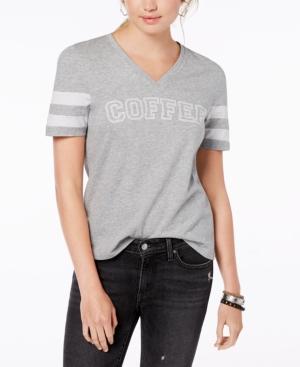 Rebellious One Juniors' Cotton Coffee Graphic-print T-shirt