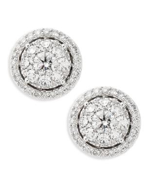 Prestige Unity Diamond Earrings, 14k White Gold Diamond Halo Earrings (1 Ct. T.w.)