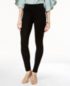 Style & Co Zip-detail Ponte-knit Leggings, Created For Macy's