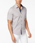 Tasso Elba Men's Tile-pattern Cotton Shirt, Created For Macy's