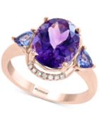 Effy Multi-gemstone (3-7/8 Ct. T.w.) & Diamond & Diamond Accent Ring In 14k Rose Gold
