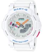 Baby-g Women's Analog-digital White Resin Strap Watch 44x49mm Bga185-7a