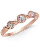 Charter Club Rose Gold-tone Pave Crystal-accented Bracelet, Created For Macy's