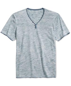 Inc International Concepts Men's Le Grecko Heathered Y-neck T-shirt, Created For Macy's