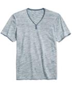 Inc International Concepts Men's Le Grecko Heathered Y-neck T-shirt, Created For Macy's