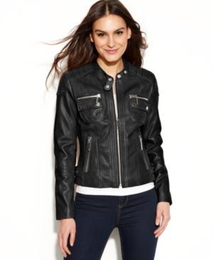 Michael Michael Kors Quilted-detail Leather Motorcycle Jacket