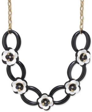 Kate Spade New York Gold-tone Crystal Accent Flower Statement Necklace