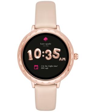 Kate Spade New York Women's Scallop Vachetta Leather Strap Touchscreen Smart Watch 42mm