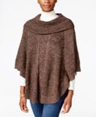 Karen Scott Cable-knit Cowl-neck Poncho, Only At Macy's