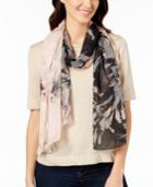 Calvin Klein Painterly Floral Ombre Scarf