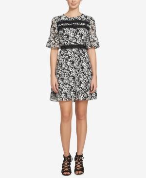 Cece Alayna Floral-print Ruffle Fit & Flare Dress