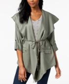 Style & Co Draped Asymmetrical Utility Jacket, Created For Macy's