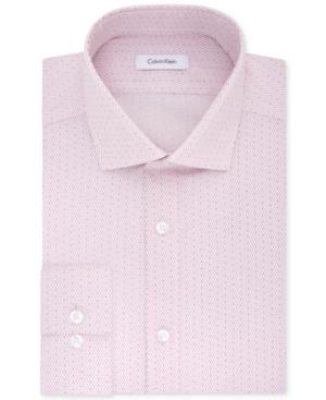Calvin Klein Steel Men's Extra-slim Fit Non-iron Print Dress Shirt