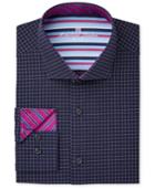 Michelsons Of London Men's Fitted Dobby Check Dress Shirt