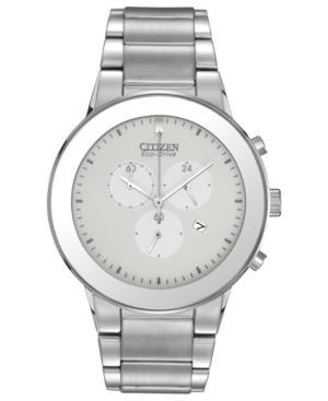 Citizen Men's Chronograph Eco-drive Axiom Stainless Steel Bracelet Watch 43mm At2240-51a
