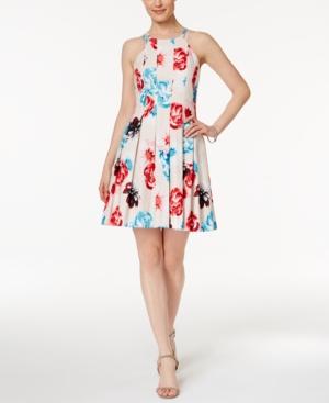 Guess Floral-print Fit & Flare Dress
