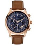 Guess Men's Chronograph Honey Brown Leather Strap Watch 46mm U0500g1