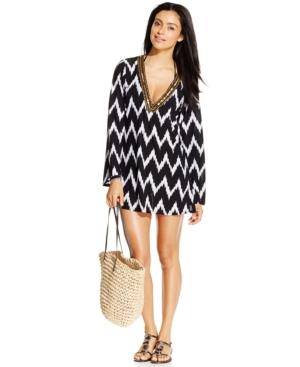 La Blanca Chevron-print Tunic Cover-up Women's Swimsuit