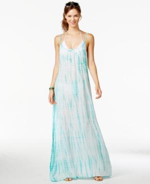 Raviya Printed Lattice-back Maxi Dress Cover-up Women's Swimsuit
