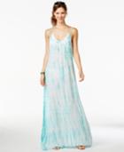 Raviya Printed Lattice-back Maxi Dress Cover-up Women's Swimsuit