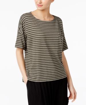 Eileen Fisher Organic Cotton-blend Striped Boxy Top, Regular & Petites