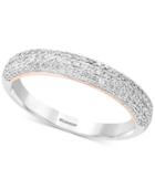 Pave Classica By Effy Diamond Pave Band (1/2 Ct. T.w.) In 14k White & Rose Gold