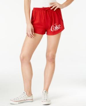 Hybrid Juniors' Coke Graphic Drawstring Knit Shorts