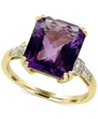 Effy Amethyst (5 Ct. T.w.) And Diamond (1/10 Ct. T.w.) Ring In 14k Gold