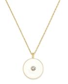 Kate Spade New York Gold-tone Colorful Enamel Message Crystal Pendant Necklace