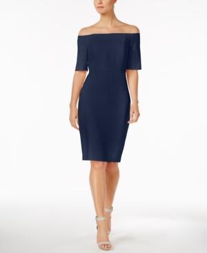 Calvin Klein Off-the-shoulder Crepe Dress