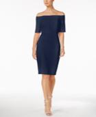 Calvin Klein Off-the-shoulder Crepe Dress