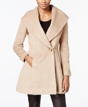 Trina Turk Wool-blend Skirted Wrap Coat