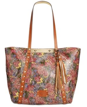 Patricia Nash Metallic Tooled Lace Benvenuto Convertible Tote