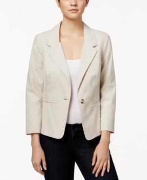 Kensie One-button Notched-lapel Blazer