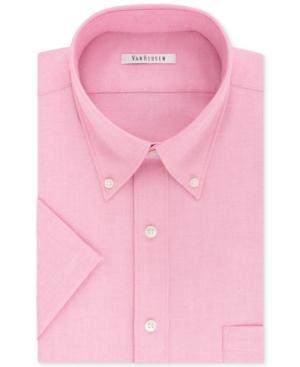 Van Heusen Men's Classic/regular Fit Flex Collar Wrinkle Free Short-sleeve Oxford Dress Shirt