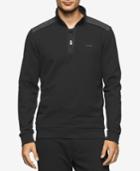Calvin Klein Men's Quarter-zip Mixed-media Pullover