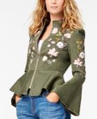 Inc International Concepts Embroidered Peplum Jacket, Created For Macy's