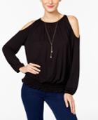 Inc International Concepts Cold-shoulder Peasant Top, Only At Macy's